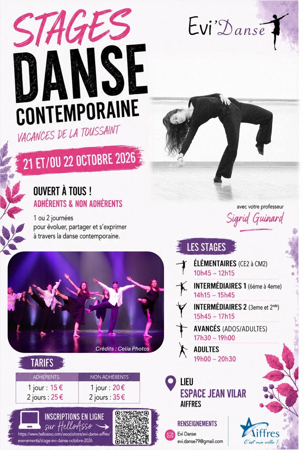 Stages toussasint 2026